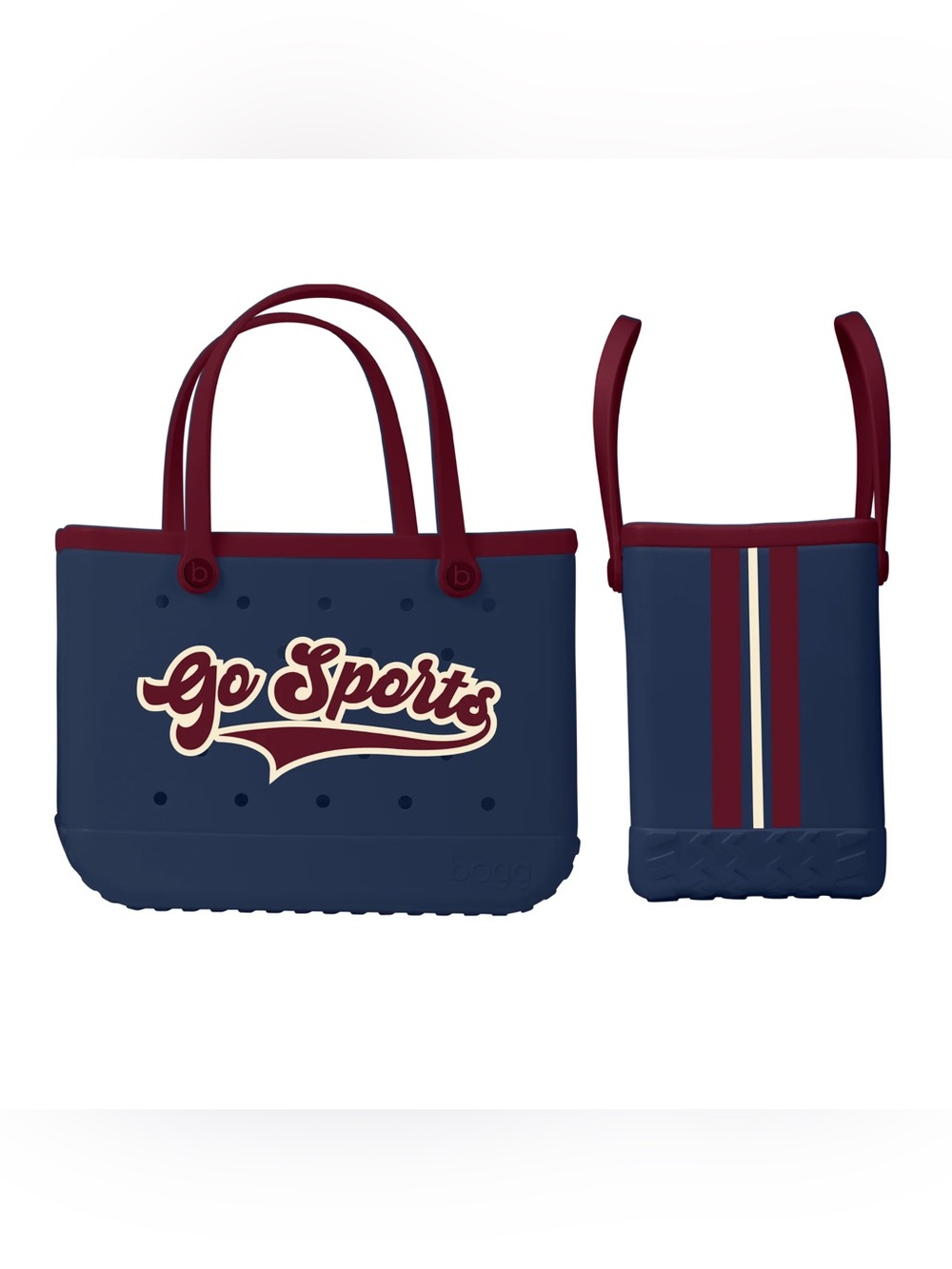 Go Sports Navy & Burgundy Bogg Bag Original Large Size NWT